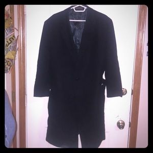 Mens heavy wool trench coat